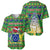 Personalised Cook Islands Christmas Baseball Jersey Santa Coat Of Arms Meri Kiritimiti LT05 - Polynesian Pride