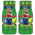 Cook Islands Christmas Car Mats Santa Coat Of Arms Meri Kiritimiti LT05 Green - Polynesian Pride