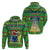 Personalised Cook Islands Christmas Hoodie Santa Coat Of Arms Meri Kiritimiti LT05 - Polynesian Pride