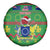 Cook Islands Christmas Spare Tire Cover Santa Coat Of Arms Meri Kiritimiti LT05 - Polynesian Pride