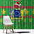 Cook Islands Christmas Window Curtain Santa Coat Of Arms Meri Kiritimiti LT05 - Polynesian Pride