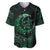 Personalised Polynesia Baseball Jersey With Islam Crescent And Star LT05 Green - Polynesian Pride