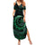 Personalised Polynesia Summer Maxi Dress With Islam Crescent And Star LT05 Women Green - Polynesian Pride