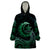 Personalised Polynesia Wearable Blanket Hoodie With Islam Crescent And Star LT05 One Size Green - Polynesian Pride