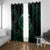 Polynesia Window Curtain With Islam Crescent And Star LT05 With Grommets Green - Polynesian Pride