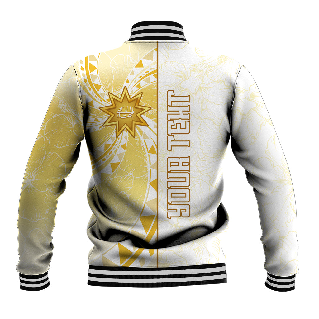 Personalised Polynesia Baseball Jacket Bahai Faith Symbol LT05 - Polynesian Pride