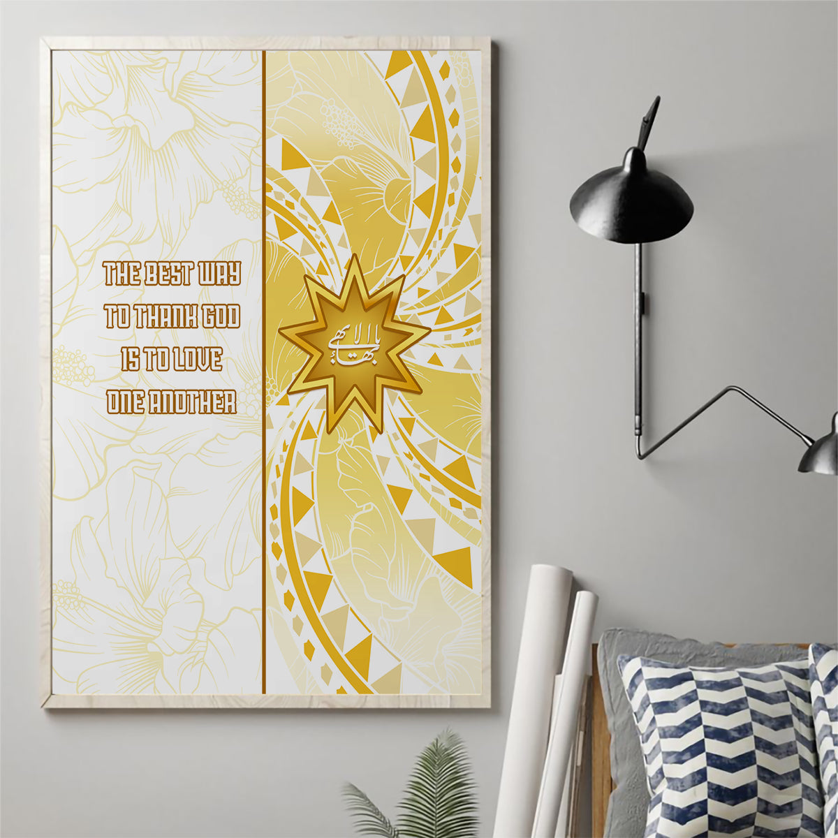 Polynesia Canvas Wall Art Bahai Faith Symbol LT05 - Polynesian Pride