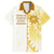 Personalised Polynesia Family Matching Long Sleeve Bodycon Dress and Hawaiian Shirt Bahai Faith Symbol LT05 Dad's Shirt - Short Sleeve Yellow - Polynesian Pride