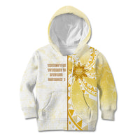 Personalised Polynesia Kid Hoodie Bahai Faith Symbol LT05 Hoodie Yellow - Polynesian Pride