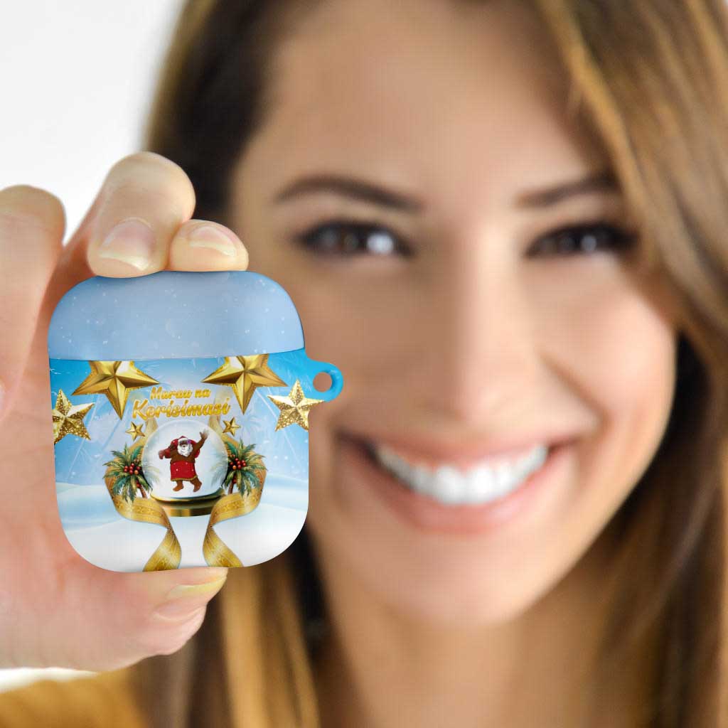Fiji Christmas AirPods Case Snow Globe With Fijian Santa LT05 - Polynesian Pride