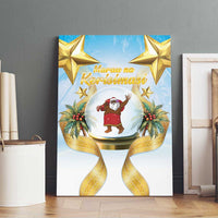 Fiji Christmas Canvas Wall Art Snow Globe With Fijian Santa LT05 - Polynesian Pride