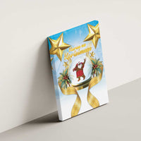 Fiji Christmas Canvas Wall Art Snow Globe With Fijian Santa LT05 - Polynesian Pride