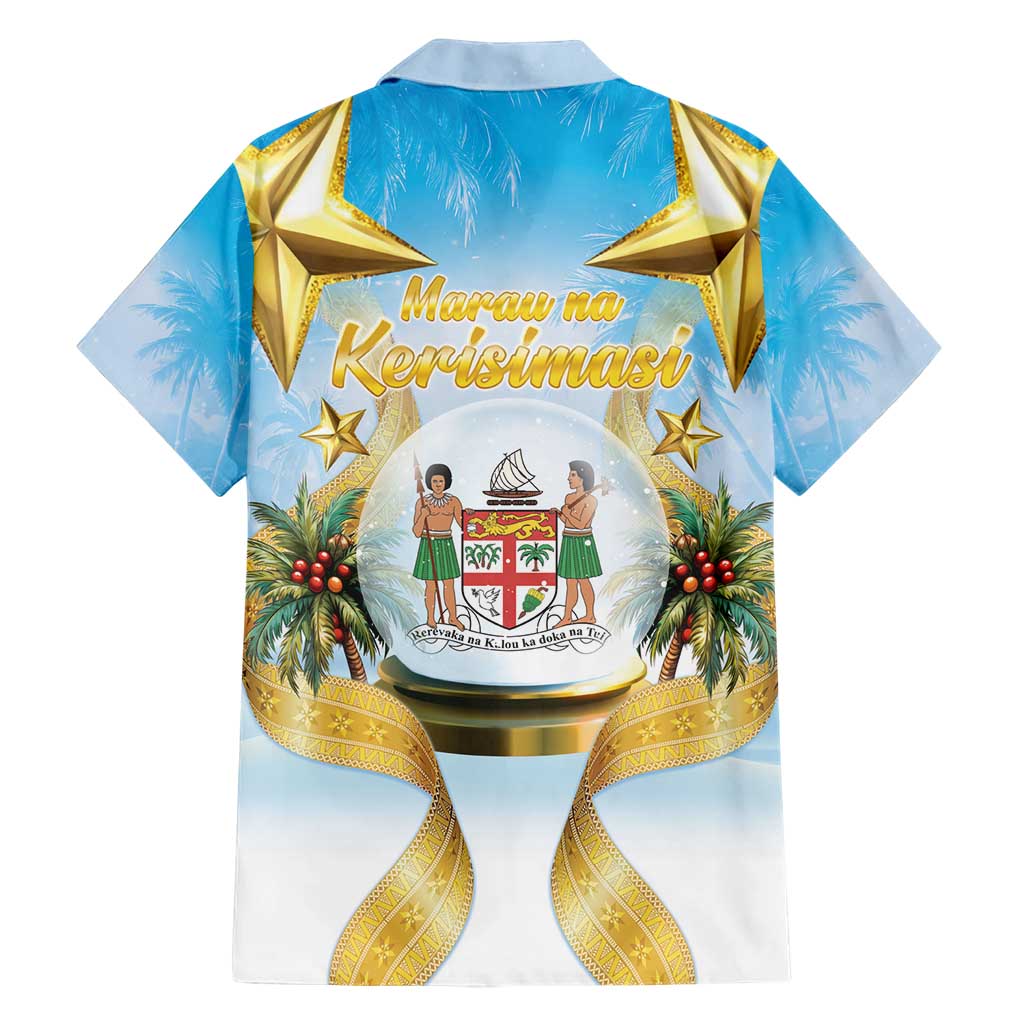 Fiji Christmas Hawaiian Shirt Snow Globe With Fijian Santa LT05 - Polynesian Pride