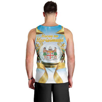 Fiji Christmas Men Tank Top Snow Globe With Fijian Santa LT05 - Polynesian Pride