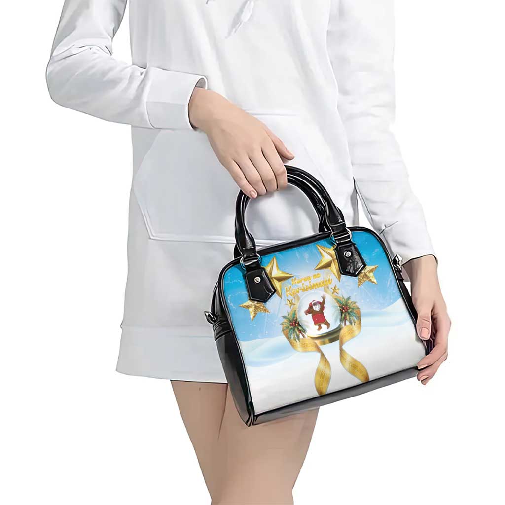 Fiji Christmas Shoulder Handbag Snow Globe With Fijian Santa LT05 - Polynesian Pride