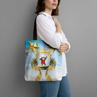 Fiji Christmas Tote Bag Snow Globe With Fijian Santa LT05 - Polynesian Pride