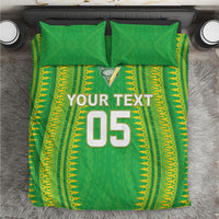 Cook Islands Rugby Custom Bedding Set Kuki Tribal Pattern Green Version LT05 Green - Polynesian Pride