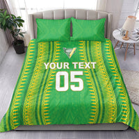 Cook Islands Rugby Custom Bedding Set Kuki Tribal Pattern Green Version LT05 - Polynesian Pride