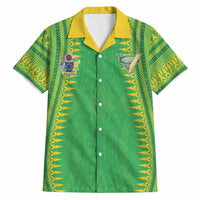 Cook Islands Rugby Custom Hawaiian Shirt Kuki Tribal Pattern Green Version LT05 Green - Polynesian Pride