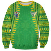 Cook Islands Rugby Custom Sweatshirt Kuki Tribal Pattern Green Version LT05 Unisex Green - Polynesian Pride