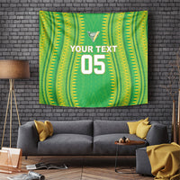 Cook Islands Rugby Custom Tapestry Kuki Tribal Pattern Green Version LT05 Green - Polynesian Pride