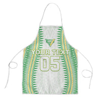 Cook Islands Rugby Custom Apron Kuki Tribal Pattern White Version LT05 White - Polynesian Pride