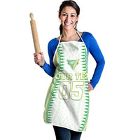 Cook Islands Rugby Custom Apron Kuki Tribal Pattern White Version LT05 - Polynesian Pride