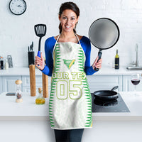 Cook Islands Rugby Custom Apron Kuki Tribal Pattern White Version LT05 - Polynesian Pride