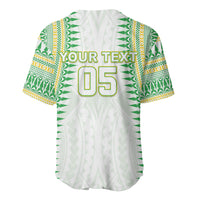 Cook Islands Rugby Custom Baseball Jersey Kuki Tribal Pattern White Version LT05 - Polynesian Pride