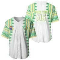 Cook Islands Rugby Custom Baseball Jersey Kuki Tribal Pattern White Version LT05 - Polynesian Pride