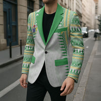 Cook Islands Rugby Custom Blazer Kuki Tribal Pattern White Version LT05 - Polynesian Pride