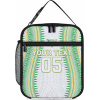 Cook Islands Rugby Custom Lunch Bag Kuki Tribal Pattern White Version LT05 10.2 × 8.3 × 4.3 inch White - Polynesian Pride