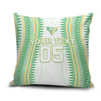 Cook Islands Rugby Custom Pillow Cover Kuki Tribal Pattern White Version LT05 White - Polynesian Pride
