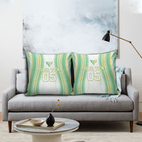 Cook Islands Rugby Custom Pillow Cover Kuki Tribal Pattern White Version LT05 - Polynesian Pride