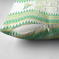 Cook Islands Rugby Custom Pillow Cover Kuki Tribal Pattern White Version LT05 - Polynesian Pride