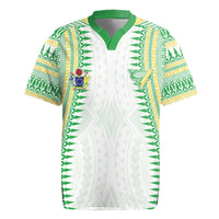 Cook Islands Rugby Custom Rugby Jersey Kuki Tribal Pattern White Version LT05 White - Polynesian Pride