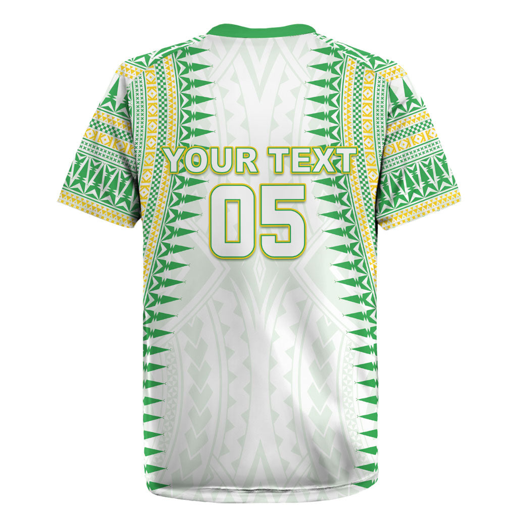 Cook Islands Rugby Custom Rugby Jersey Kuki Tribal Pattern White Version LT05 - Polynesian Pride