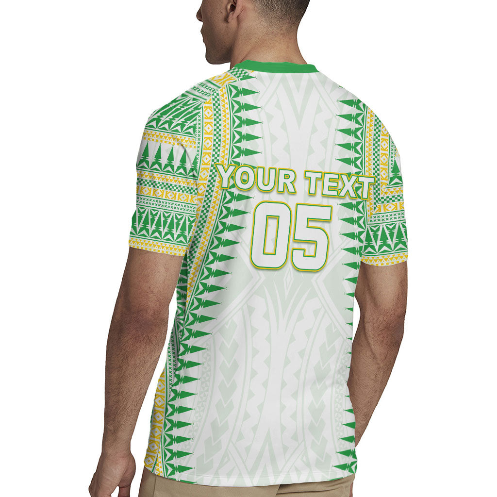 Cook Islands Rugby Custom Rugby Jersey Kuki Tribal Pattern White Version LT05 - Polynesian Pride