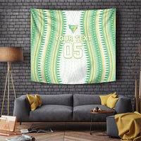 Cook Islands Rugby Custom Tapestry Kuki Tribal Pattern White Version LT05 White - Polynesian Pride