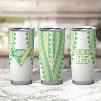 Cook Islands Rugby Custom Tumbler Cup Kuki Tribal Pattern White Version LT05 - Polynesian Pride