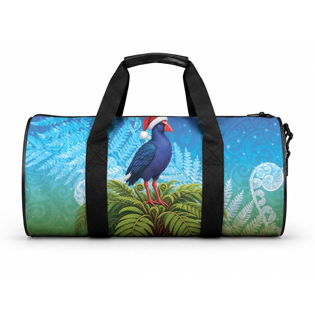 New Zealand Christmas Duffle Bag Pukeko With Ponga Tree Silver Fern LT05 One size Multicolor - Polynesian Pride
