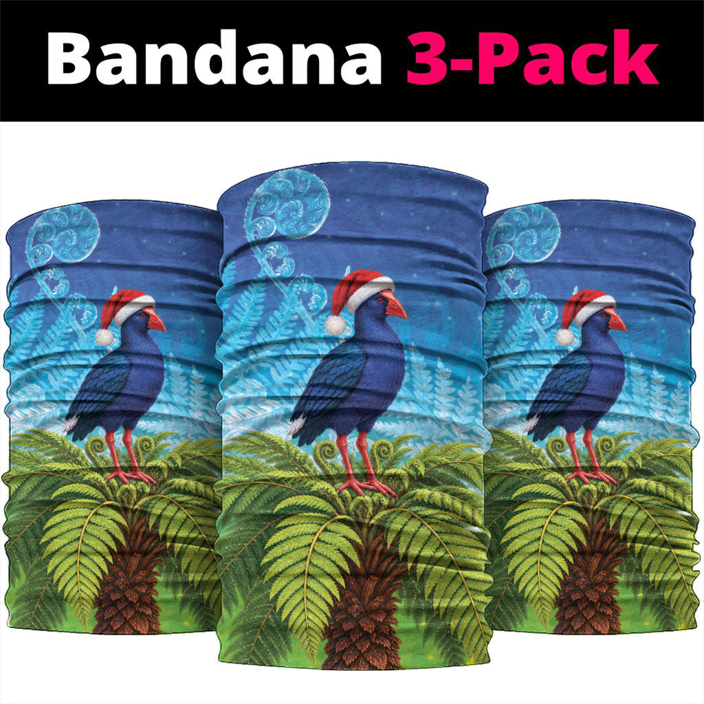 New Zealand Christmas Neck Gaiter Pukeko With Ponga Tree Silver Fern LT05 package One Size: 25*50cm Multicolor - Polynesian Pride