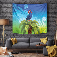 New Zealand Christmas Tapestry Pukeko With Ponga Tree Silver Fern LT05 Multicolor - Polynesian Pride