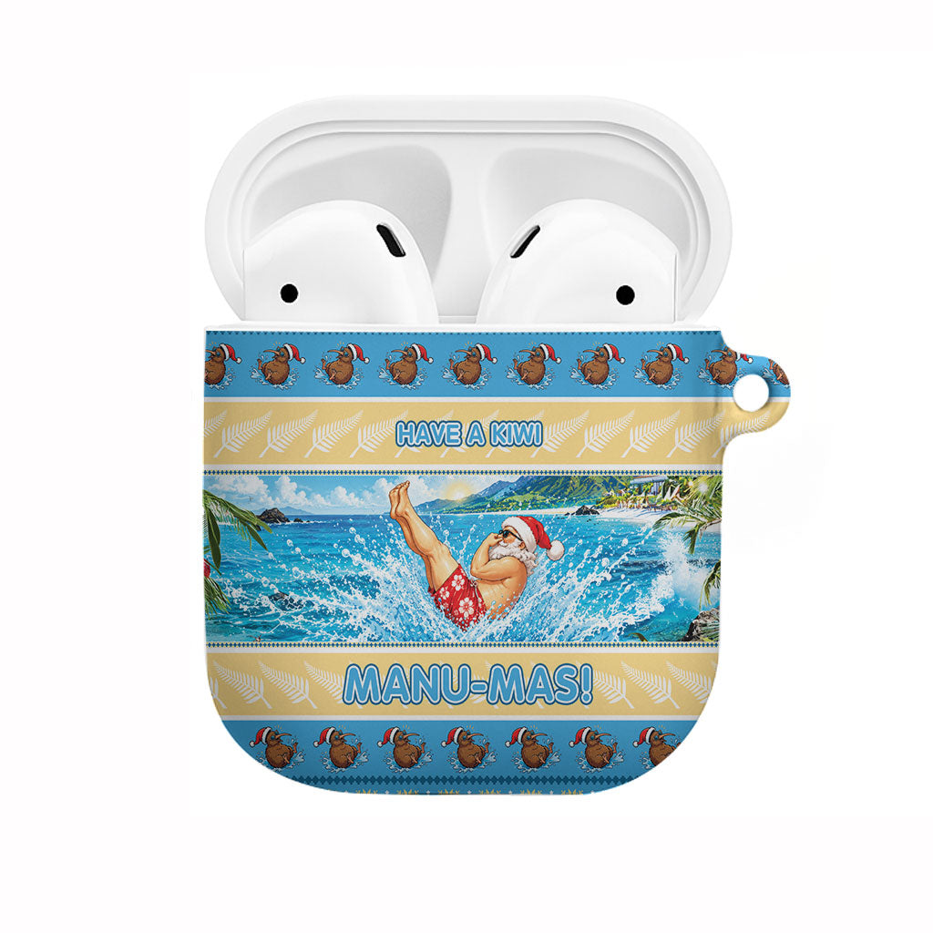 New Zealand Christmas AirPods Case Have A Kiwi Manu-Mas LT05 Blue - Polynesian Pride