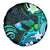 Hawaii Humuhumu Reef Triggerfish Spare Tire Cover Turquoise With Plumeria LT05 - Polynesian Pride