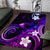 Hawaii Humuhumu Reef Triggerfish Area Rug Violet With Plumeria LT05 Violet - Polynesian Pride