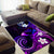 Hawaii Humuhumu Reef Triggerfish Area Rug Violet With Plumeria LT05 - Polynesian Pride