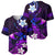 Personalised Hawaii Humuhumu Reef Triggerfish Baseball Jersey Violet With Plumeria LT05 - Polynesian Pride