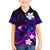 Personalised Hawaii Humuhumu Reef Triggerfish Family Matching Puletasi and Hawaiian Shirt Violet With Plumeria LT05 Son's Shirt Violet - Polynesian Pride