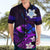 Personalised Hawaii Humuhumu Reef Triggerfish Hawaiian Shirt Violet With Plumeria LT05 - Polynesian Pride